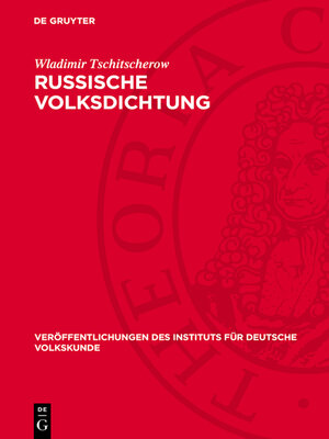 cover image of Russische Volksdichtung